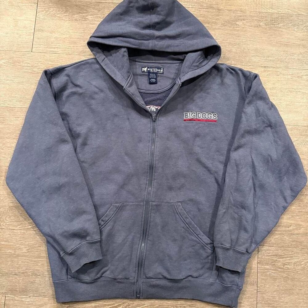 Big-dogs Men's Navy and Blue Hoodie